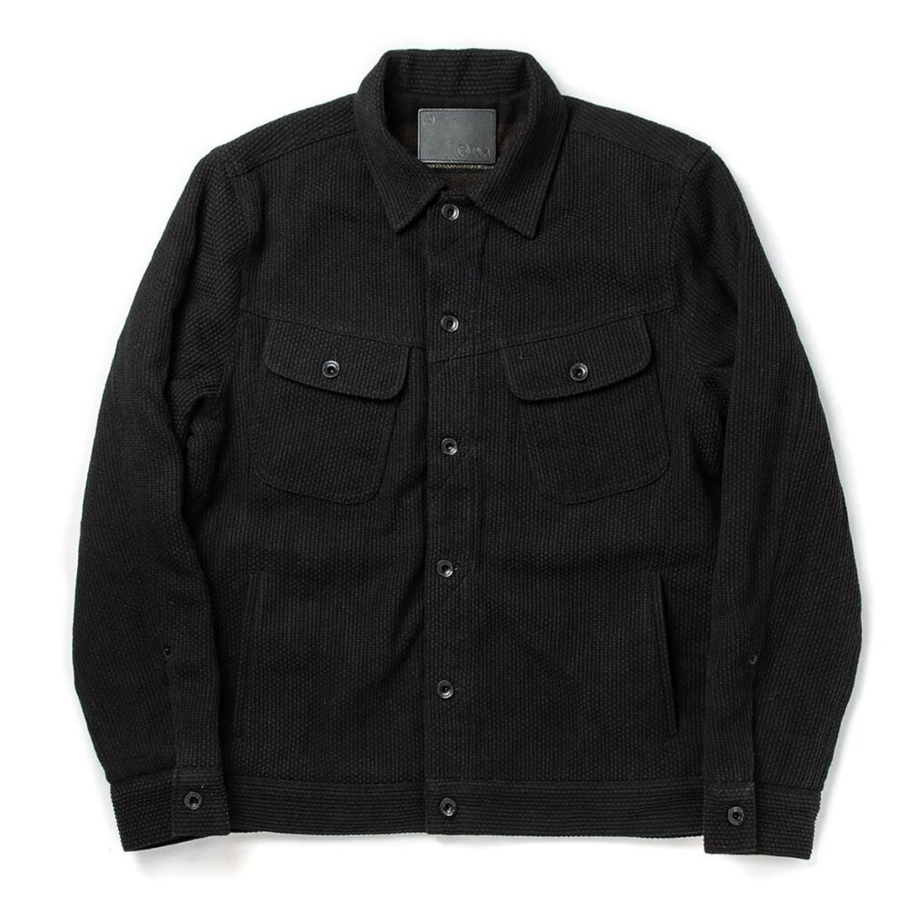 Taylor Stitch - The Long Haul Jacket in Black Indigo Sashiko L - 42
